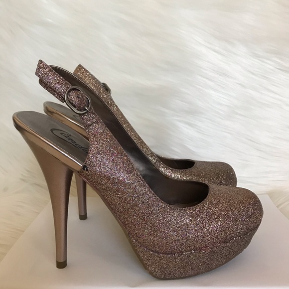Candie's Shoes - Candies Rosegold/Pink 5” Slingback Heels